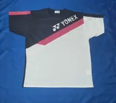 ヨネックス　ドライTシャツ　サイズS　 紺白ピンク