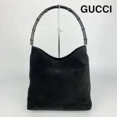 22S154 美品 GUCCI グッチ ワンショルダーバッグ バンブー スエード