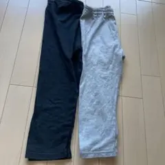 130サイズ ボトムス グレーと黒の2枚セット