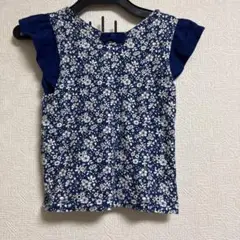 UNIQLO ユニクロ リバティ 花柄フリル袖Tシャツ