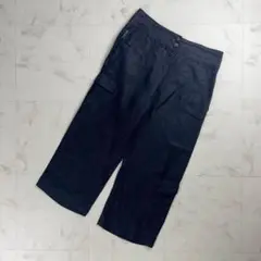 美品 アルマーニジーンズ ワイドカーゴパンツ 黒 サイズM*SC1350