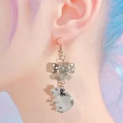 «handmade»ねこ ピアス