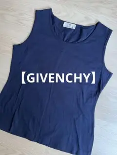 【GIVENCHY】ジバンシー タンクトップ L 刺繍ロゴ ブラック