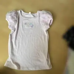 フリル袖 薄紫 Tシャツ