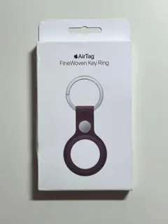 【新品】純正 AirTag ファインウーブンキーリング・マルベリー①