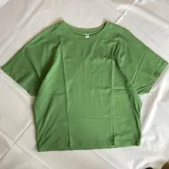 ユニクロ　コットン　半袖Tシャツ　緑