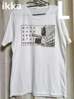 ♥ikka Lサイズ ホワイト Tシャツ　メンズ