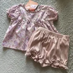 【新品】スイマー　半袖Tシャツとブルマ　セットアップ　ネコブラウス　70センチ