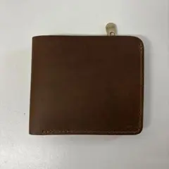 新品　本革　二つ折り財布　小さく薄い財布