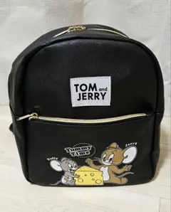 【未使用品】トムとジェリー　ミニ　リュック　黒　ブラック