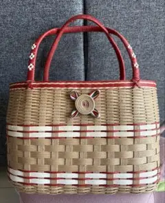 ハンドメイド かごバッグ