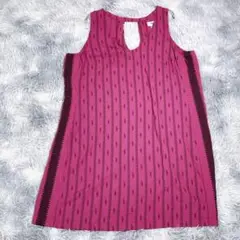 OLD NAVY【L】ノースリーブワンピース　パープル　ストライプ　大きいサイズ