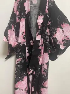 UNIQLO 花柄 :黒:ピンク