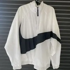 Nike ナイロンジャケット XL ホワイト/ブラック