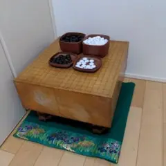 囲碁盤 碁石 セット 窪みあり 脚付き