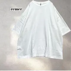 新品！　リメール　オーバーサイズ　Tシャツ　Ｌサイズ　ホワイト　5650