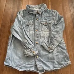 Zara BabyBoy 長袖シャツ 2/3サイズ デニムブルー90サイズ