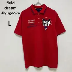 フィールドドリーム　半袖　レギュラーフィット　ロゴ　ポロシャツ