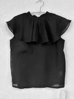 【新品】CHÉNE DE MAISON ◆フリル襟◆バッグリボン◆黒