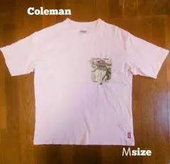 Coleman　胸ポケット付き　Tシャツ　ピンク　Msize