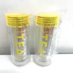 f849-31 新品未使用Lipton ティースタンド　二重構造タンブラー　2個