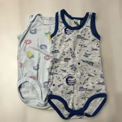 プチバトーノースリーブロンパース