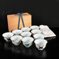 九谷焼 堀江青光作 色絵唐子文 波出茶碗 10客 共箱 V 6232C m95536408168_1.jpg?1698211856