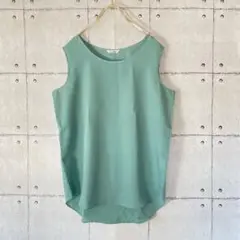 G040 Leisossi タンクトップ　ノースリーブブラウス　日本製
