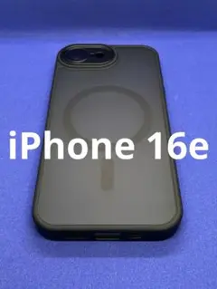 iPhone16e ケース ブラック クリア　マグセーフ 新品　レンズ保護368