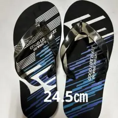 中古品　ストライプデザイン ビーチサンダル24.5㎝