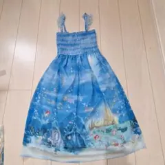 アリエル プリント ノースリーブ ワンピース