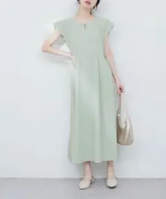 新品！natural couture 取りはずしティアード衿ワンピース