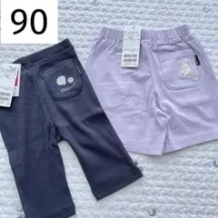 ☆ 新品 90 petit main レギンス & ショートパンツ セット