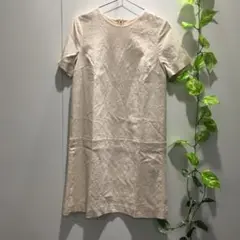 【BEAUTY&YOUTH】ワンピース 総柄 クリーム系 バックジップ Sサイズ