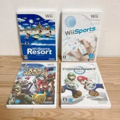 【Wiiソフト】4本セット㉔ スマブラ マリオカート スポーツ リゾート