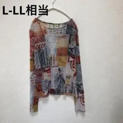 多様な印刷デザインの長袖トップス シースルー カットソー オールシーズンゆったり