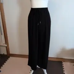 ブラック ワイドパンツ ドローストリング サイズ3L