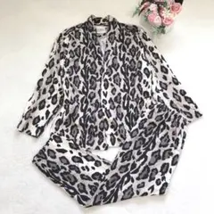 ノーマカマリ ヒョウ柄トップス＆ボトム2点セットアップ シャツ カジュアル 派手