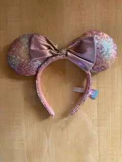 ディズニー ミッキー耳カチューシャ ピンクゴールド
