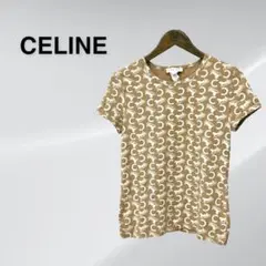 CELINE セリーヌ ヴィンテージ オールド 馬車 Cロゴ 総柄 半袖Tシャツ