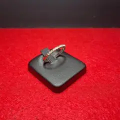 【ヴィンテージ】16号 アンティークシルバー ストーンリング r5