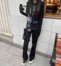 【美品本日発送します】LGBブラックワークパンツ サイドポケット付き**M**