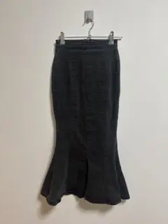 ブラックデニム　デニムマーメイドスカート