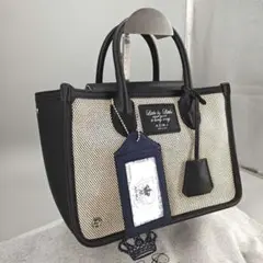 未使用級✨ADMJ シャンブレー トートバッグ Sサイズ レザー チャーム