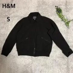 エイチアンドエム　ルーズフィットテクスチャードジャケット　シャツジャケット　黒
