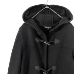 Theory セオリー ニットコート トグル ロング丈 フード ブラック 2 M