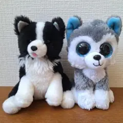 ty　ボーダーコリー　犬　ぬいぐるみ　マスコット　アミューズメント景品