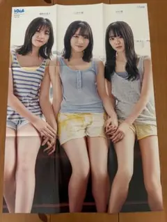 石田千穂　瀧野由美子　中村舞　STU48 両面ポスター　BOMB ボム　付録
