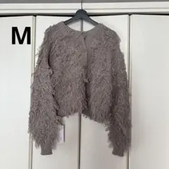 ループ編み２WAYフリンジニットカーディガン