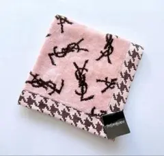 【新品 未使用】 イヴ・サンローラン タオルハンカチ YSLロゴ ①